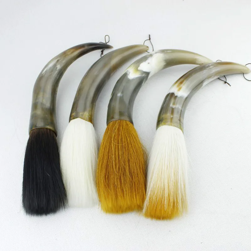 

High Quality Ox Horn Hopper-shaped Brush Chinese Traditional Calligraphy Brush Chinese Painting Brush the Scholar's Four Jewels