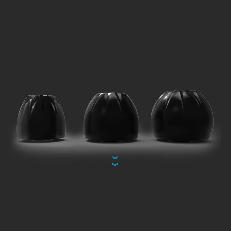 In-Ear-Ohrkappen für KZ-Kopfhörer, Silikon-Abdeckungen, Ersatz-Ohrhörer-Spitzen, Ohrhörer, Ohrstöpsel, Ohrpolster, Kissen, 6 Stück/3 Paar – Detail 1