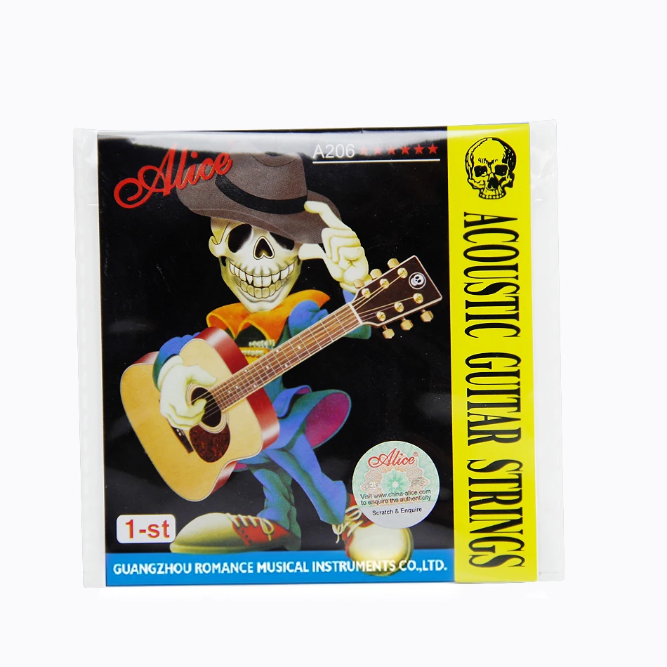 Alice acoustic Guitar strings 1-ST A206 Series 0.11inch 0.28mm Steel core Proprietiary Anti Rust Coat