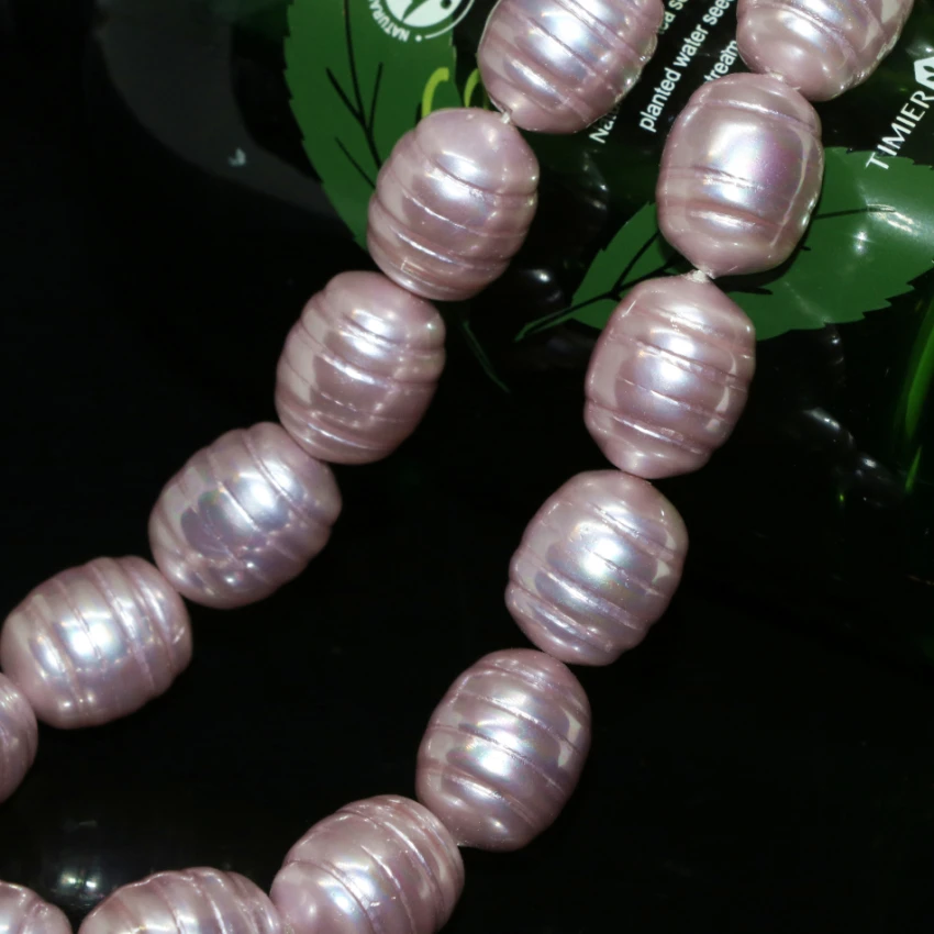 New arrival special design purple barrel oval natural shell pearl 12*15mm loose beads beauty women diy jewelry gift 15inch B2281