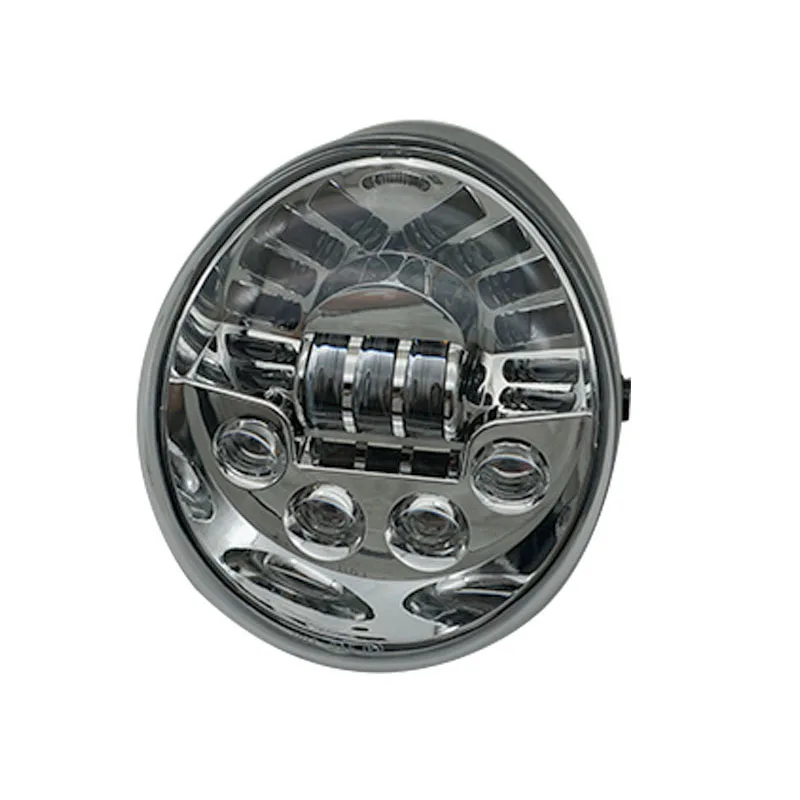 LED Headlight For Harley Stree Rod - VRSCR Projector Headlamp Black Chrome Housing For Harley V Rod VROD VRSCA