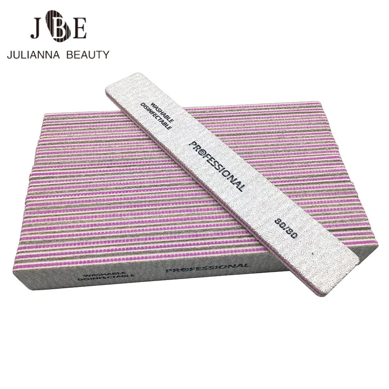 

50Pcs/lot Professional Nail Files 80/80 Grit Diamond Nail File Widen Wholesale Manicure Pedicure Buffer Nail Art UV Gel Tools