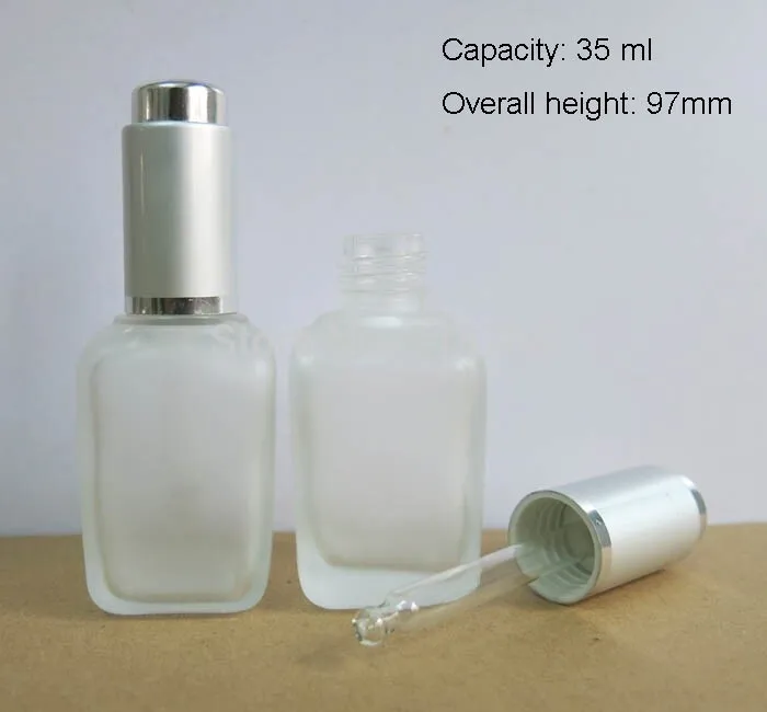 

300 x 35ml Empty Frost Glass Dropper Bottle 35cc PIpette Dropper Vial Glass Sample Container,