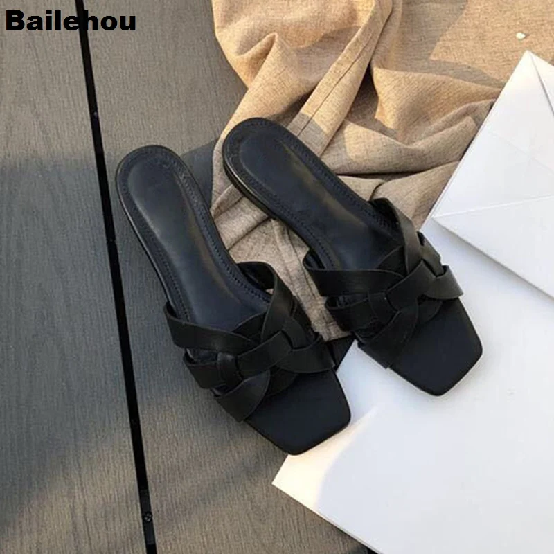 Bailehou 2019 New Flat Casual Slippers Daily Summer Beach Flip Flops Vacation Sandal Footwear Brand Slide Outdoor Slipper Female