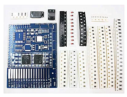 HKT002 Advanced Full-patch Welding Exercise Board componenti elettronici Kit di produzione fai da te SMT