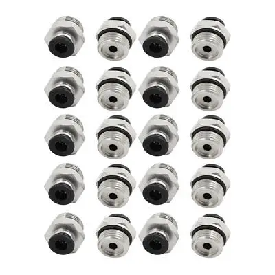 

20pcs 3/8" PT Male Thread 6mm Push In Joint Pneumatic Connector Quick Fittings