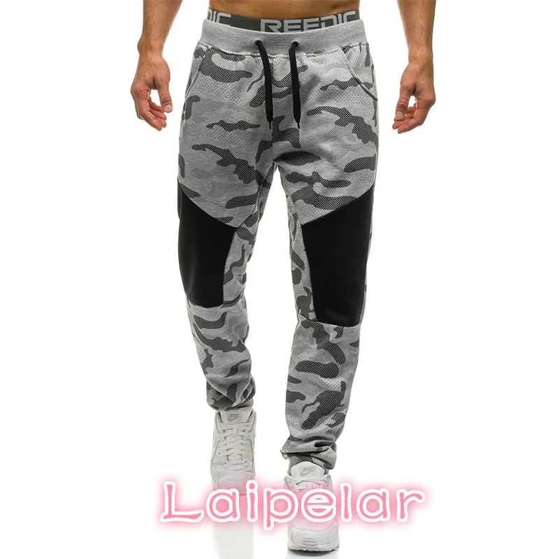 

Male Trousers New Men Casual Hip hop Sweatpants Personality stitching Army Camouflage Trousers Joggers Mens Pants