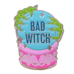 Bad witch enamel pin Wizard Of Oz crystal ball brooch wicked gift for her