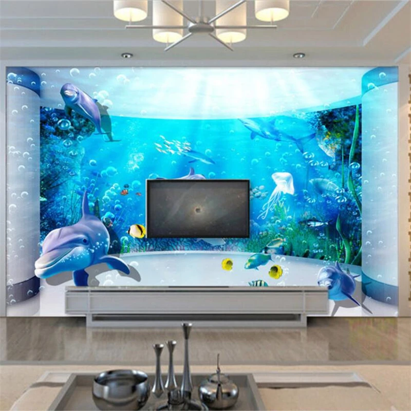 

Фотообои на заказ wellyu, 3D мечта, подводный мир, гостиная, спальня, обои, фон, обои, бумажные обои, 3d Роспись