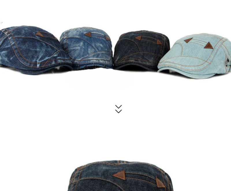 HT1195 Fashion Spring Summer Jeans Beret Hats for Men Women