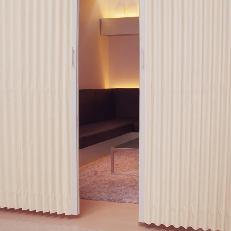 Japan Style PVC According Door Foldable Door Sliding Door Room Separation Fire Proof Indoor use Customized Size