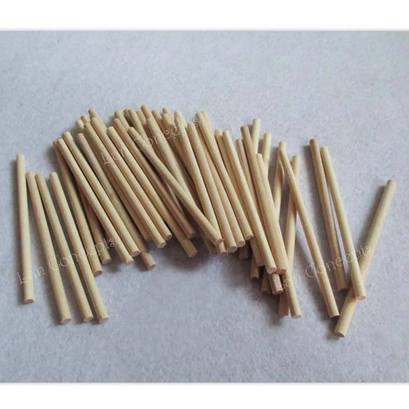 100x5mm Wood Round Lollipop Popsicle Sticks Kids DIY Crafts Model Tools Ice Cream Stick - Natural Color 300pcs/lot