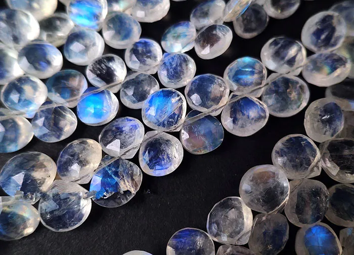 

loose beads white moonstone heart smooth 6-8mm AAA 24cm for DIY jewelry making FPPJ wholesale beads nature gemstone