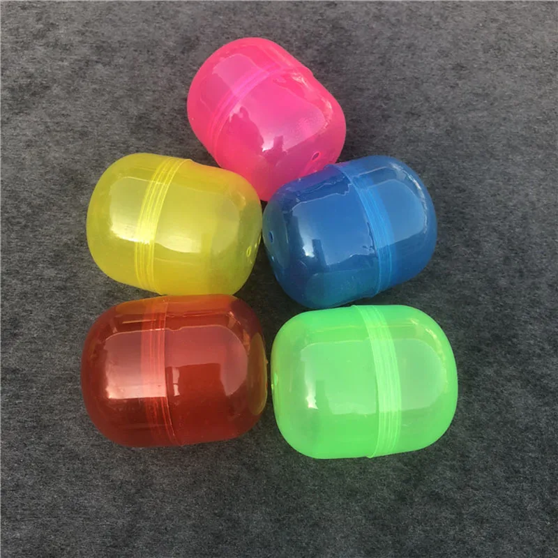 45x54mm Plastic Capsule Toy Capsules For Vending Empty Colored Plastic Toys Ball 100pcs/Lot Free Shipping