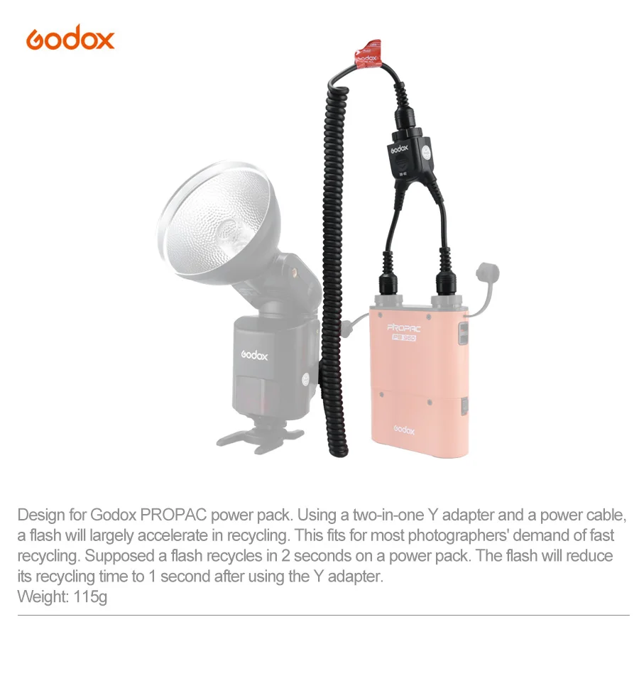 Godox DB-02 Y-Type Cable for PB960 Flash