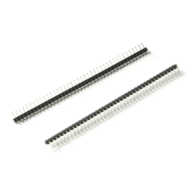 10Pcs/lot 2.0mm Pitch 2.0 Male Single Double Curved Needle Row Pin Header 1x40 2x40 Pin Connector 90 Degrees Socket PCB Board