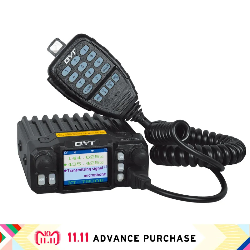 Qyt kt-7900D tetra 자동차 라디오 스테이션 워키 토키 스피커 comunicador 인터폰 uv 사냥 10 km 열