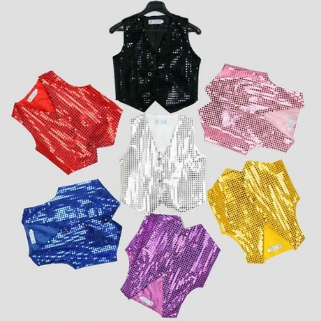 Children sequins suit vest performance clothing vests sequins vest performance children 's children' s sequins jazz dance cloth