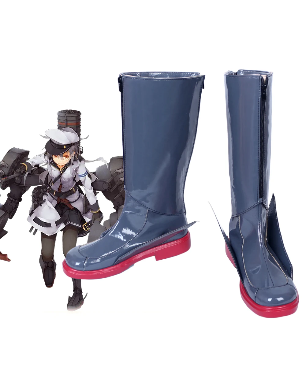 

Kancolle Gangut Cosplay Kantai Collection Gangut Cosplay Boots Grey Shoes Custom Made Any Size