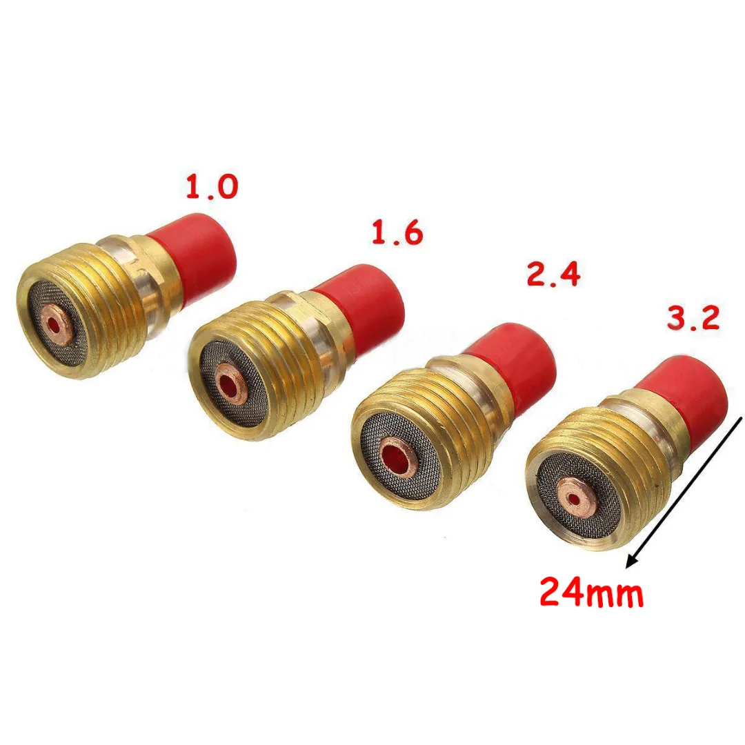 21pcs/set New TIG Welding Torch Gas Lens #10 Glass Cup Kit for WP-9/20/25 Series Tool accessories