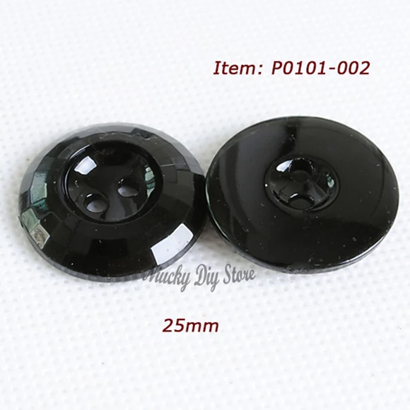 

16mm-35mm Black section nest 2 holes button fashion coat sweater suit buttons
