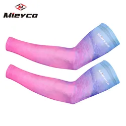 Mężczyźni kobiety Ice Fabric oddychające ochrona przed słońcem Running rękawy naramienne Fitness koszykówka kolarstwo sportowe rękawy ramię zewnętrzne podgrzewacze