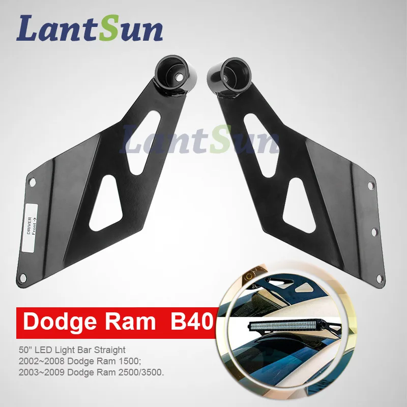 

one set 50 inch straight led light roof bracket for dodge ram 1500 2500/3500 for auto products Lantsun