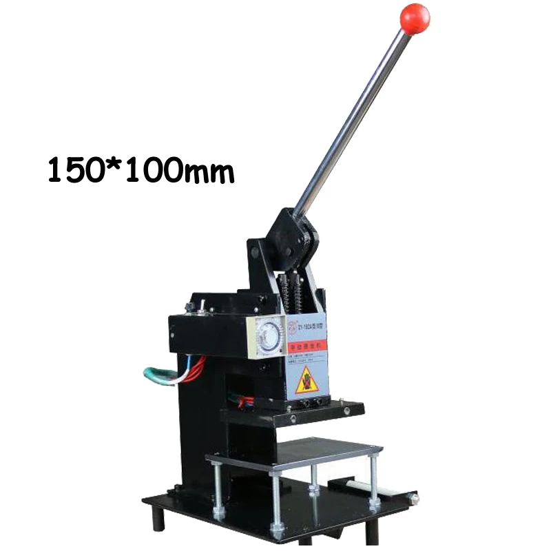 Foliedruk Machine 100X150 Mm Handleiding Bronzing Machine Voor Leer En Papier Stempelen Machine