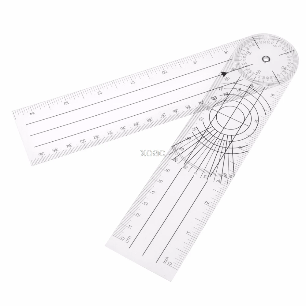 Userful Multi-Ruler 360 Degree Goniometer Angle Spinal Ruler CM/INCH M20 dropshipping