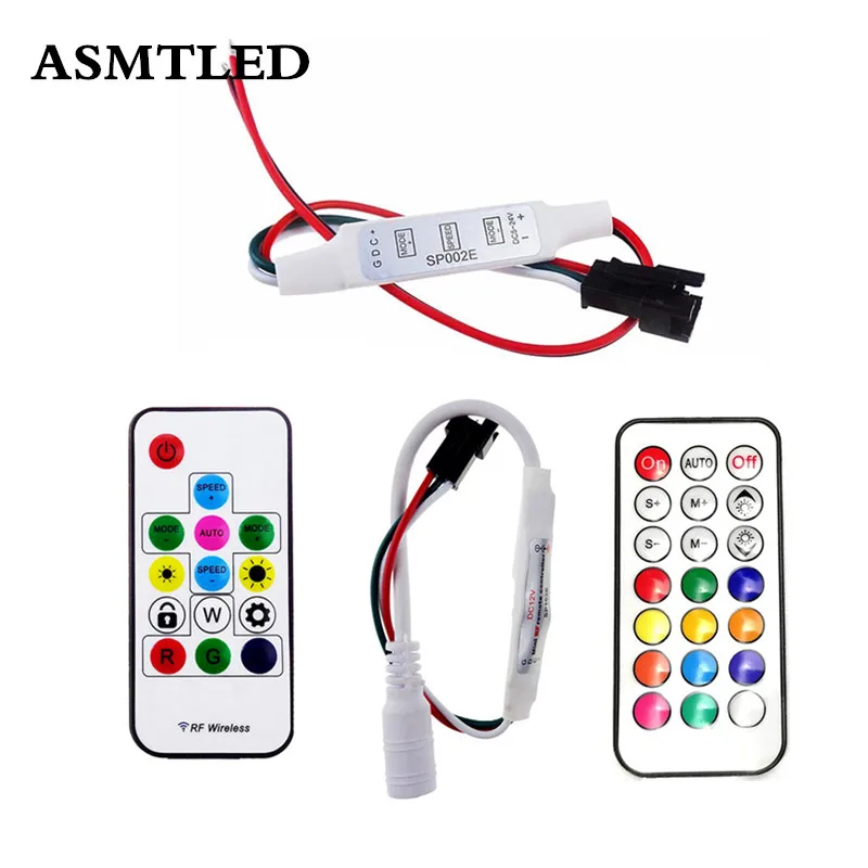 mini 3key RF 14key 21key mini little led pixel strip light controller for WS2811 SK6812 WS2812B 6803 1903 with remote controller