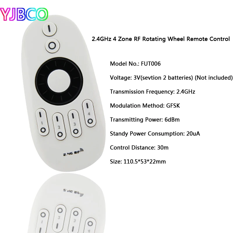 5w 6W 9W GU10 E27 Milight LED Dual white bulb base lamp CCT AC85-265V & FUT006 FUT007 2.4G 4Zone led Remote control dimmer