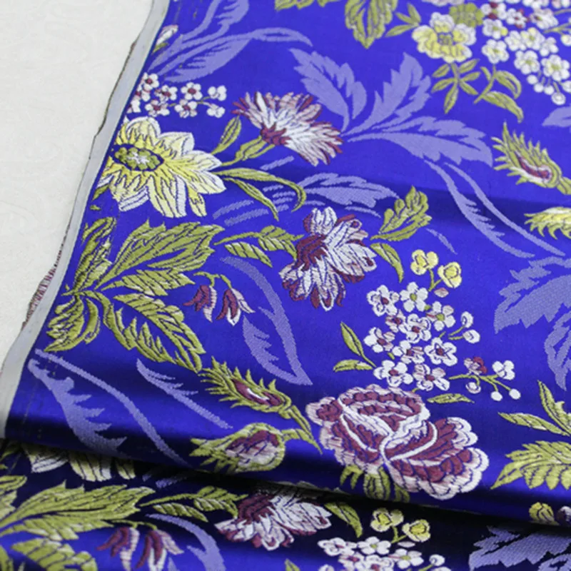 CF558  Peony Jacquard Brocade Red/Blue/Black Fabric Chinese Wedding Fabric Chinese Brides Dress Clothes Patchwork Fabric For Sew