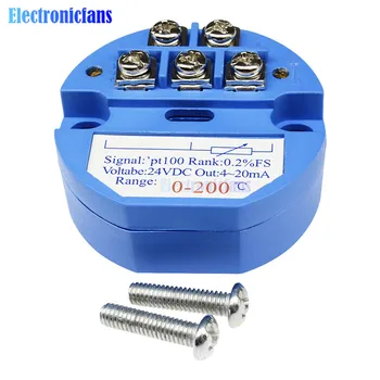 0-200 santigrat RTD PT100 SBW sıcaklık sensörü ölçer sıcaklık verici izole dedektör modülü 0 ~ 200 derece 4-20MA