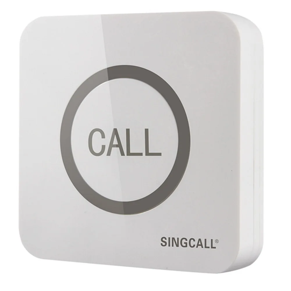 SINGCALL Wireless Call System, Caregiver System Button, Super Big Touchable Single Button with Waterproof Function, APE520