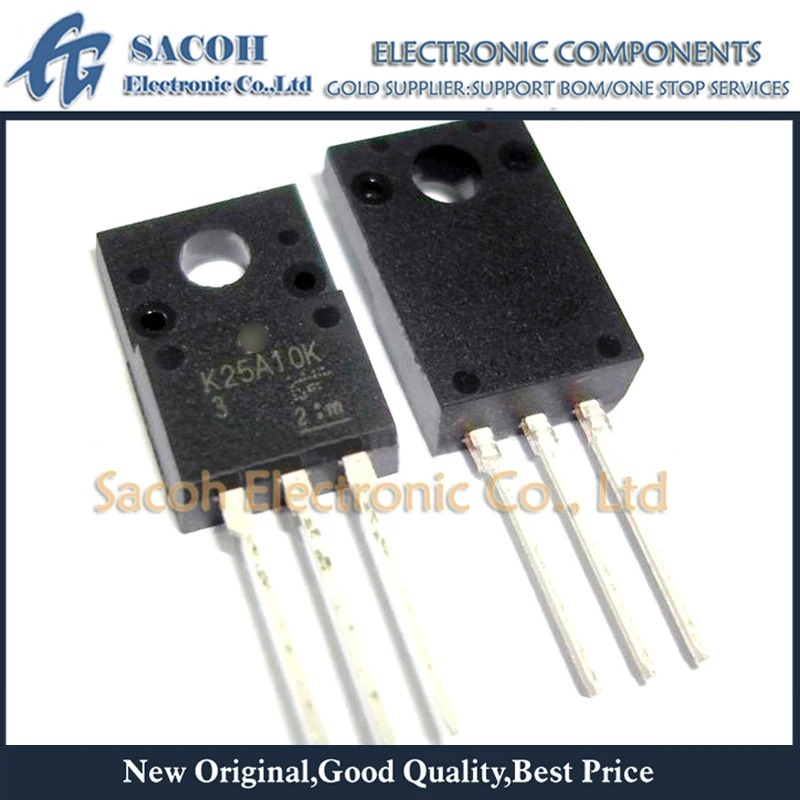 Refurbished Original 10Pcs/Lot TK25A10X TK25A10K3 K25A10K OR TK25A20D K25A20D TO-220F 25A 100V Silicon N Channel MOSFET