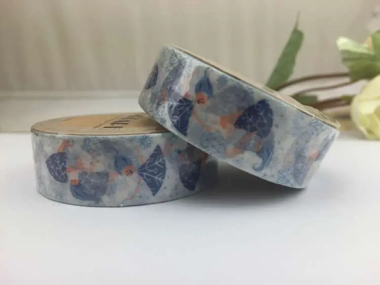 

Beautiful high quality washi paper tape/15mm*10m blue fairy masking japan washi tape