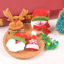 5 sztuk/partia mieszane poliester czuł choinki/Snowflake Patch aplikacja Scrapbooking Craft naklejki włókniny łatka DIY CP2325