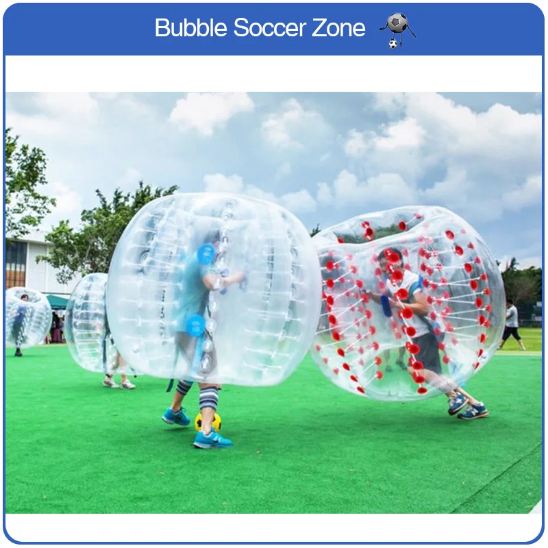 HIBADOU 0.8mm PVC 1.7m Inflatable Bubble Soccer Ball Inflatable Bumper Ball Inflatable Zorb Ball Bubble Football