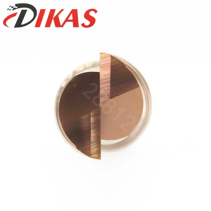 Dikas55HRC d1.5 * d4 * 50l * 2f材料超硬スクエア径平エンドミル2フルート1.5ミリメートルコーティングナノ使用のための高速フライス盤