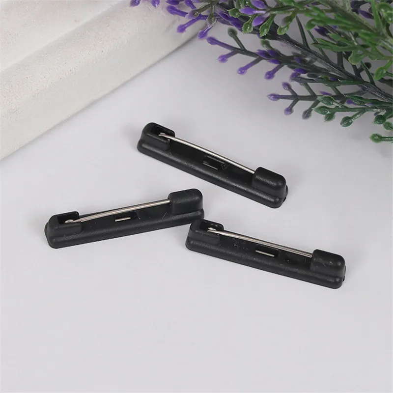 500pcs White/Black Plastic Pin Safety Pins Brooch base DIY Jewelry Making Three Size Available