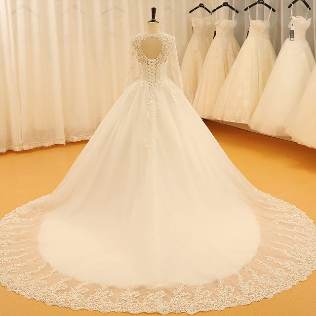 Sl 522 Vintage Wedding Dresses Bridal Gown V Neck Lace 2018 Wedding Dress Long Sleeve Wedding Dresses AliExpress