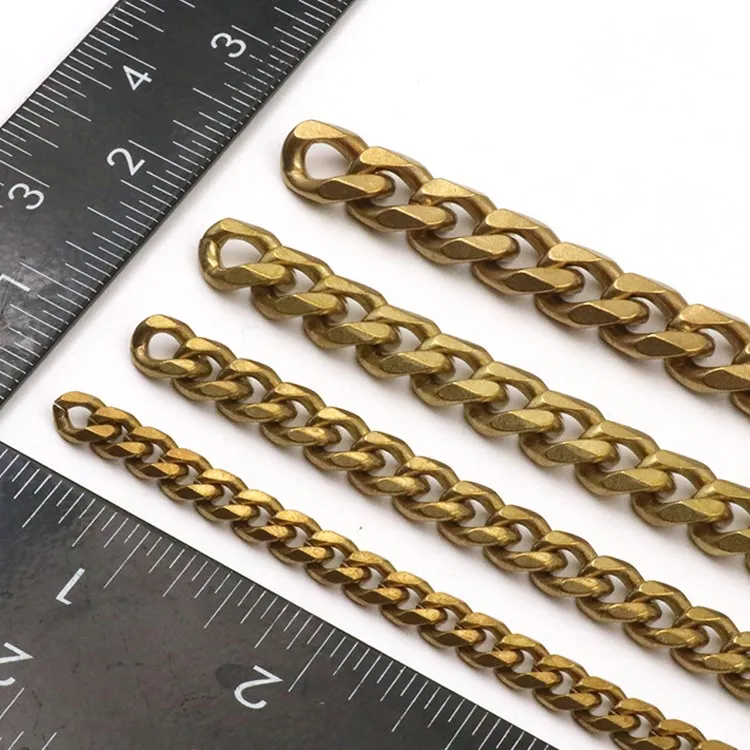 Solid Brass DIY Key connector Men Belt Pants KeychainTrousers Jeans Wallet Chain Metal Bag Chain Leather Crafts Accessories