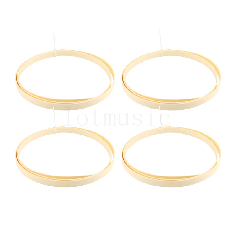 4 Pcs Guitar Binding Purfling Strips ABS Guitar Parts Accessories for Luthier Supplies 5 Feet 15mm Cream Ivory