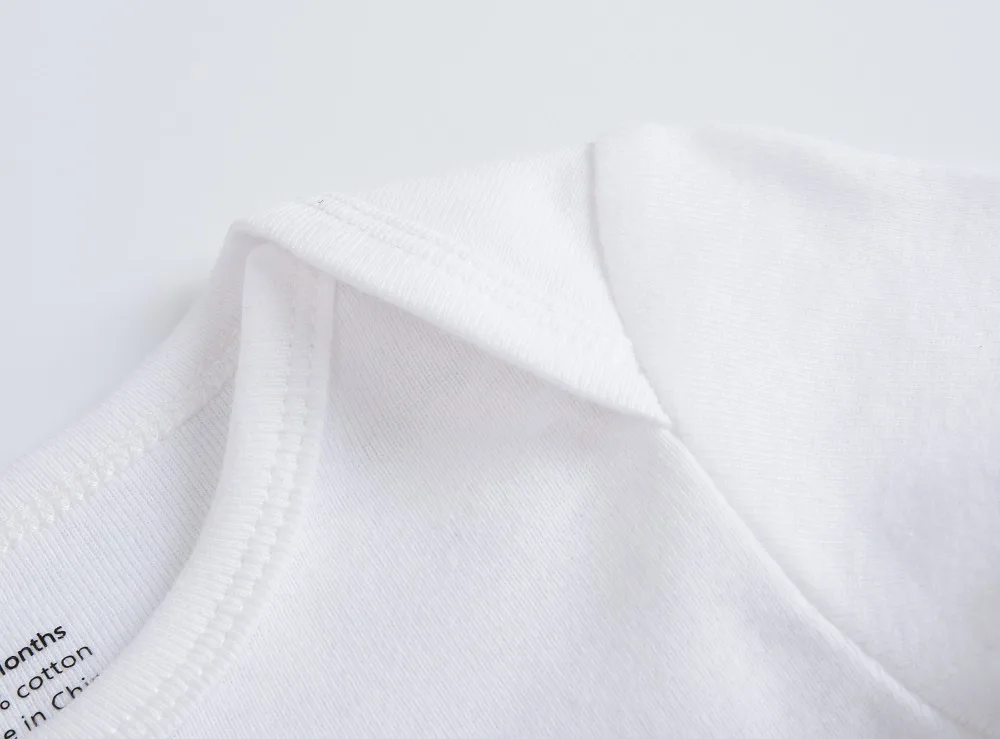 2023 Solid White Baby Clothes Long Sleeve Cotton Baby Girls Boys Bodysuit Newborn body bebe 0-24 months Infant Jumpsuit