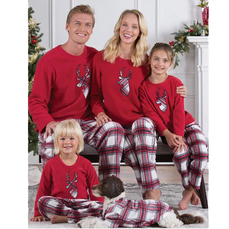 2024 Sale Special Offer Full Sets Print 2018family Match Christmas Adult Women Kids Sleepwear Tops Nightwear Xmas Pajamas Set