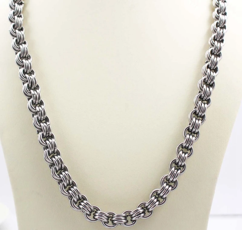 

New Arrival Punk Style 316L Stainless Steel Chain Necklace Antique Silver Color Handmade Metal Necklace For Men