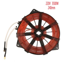 3500W 240mm Heat Coil, All Copper Wire Induction Heating Panel Big Power Induction Cooker Accessory