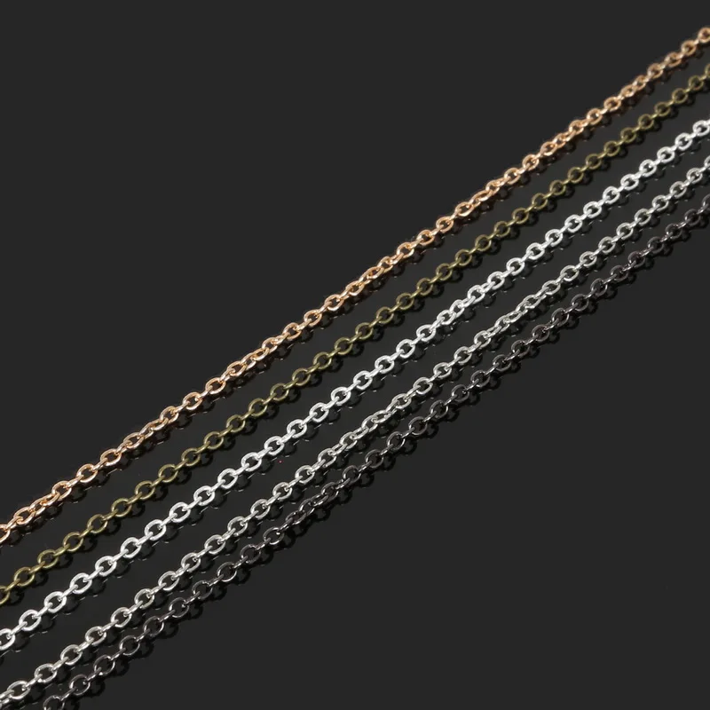 High Quality 5 Meters/lot Iron Metal Chain Plated Necklace 5 Color To Selection For DIY Craft Bracelet Jewelry Supplies