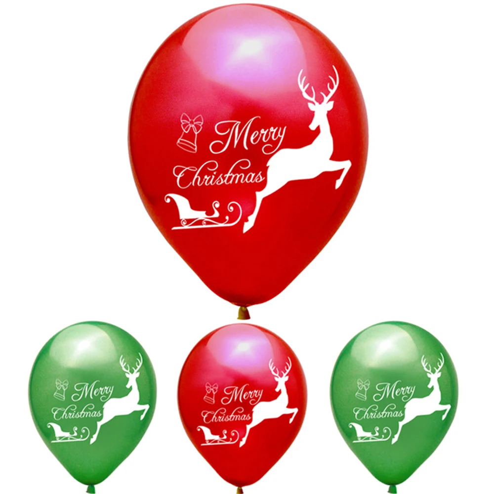 YORIWOO 10pcs Christmas Deer Balloon Confetti Balloons Air Merry Christmas Decorations For Home 2022 Baloons Birthday Party Xmas