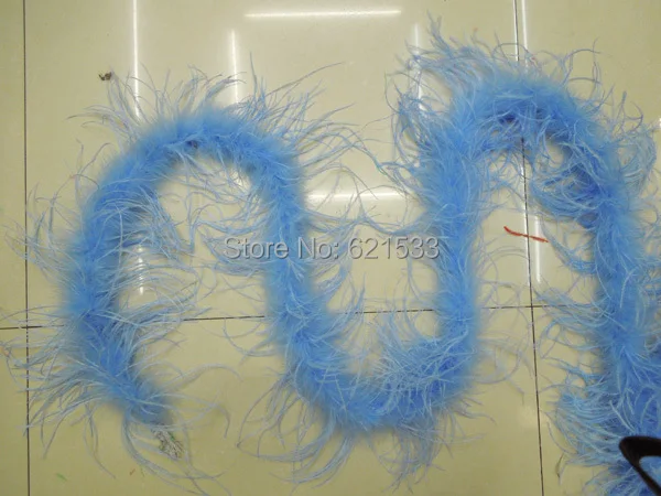 Boa de avestruz azul claro de 2 metros, Boa de plumas de avestruz, pluma de avestruz, 1 capa, 1 unidad por lote, disfraz de boda, accesorios de ropa